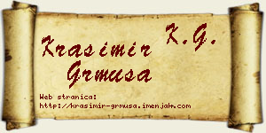 Krasimir Grmuša vizit kartica